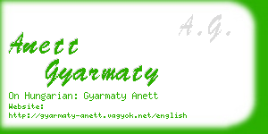 anett gyarmaty business card